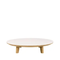 Aspect coffee table, Travertine-teak