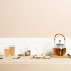Assam teapot with bamboo handle 1 l, Clear