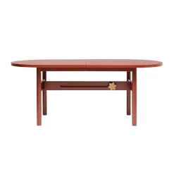 Ateljé Table, Oak-red stained-knob in oak
