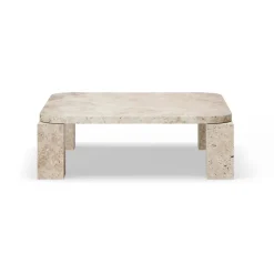 Atlas coffee table 82x82 cm, Unfilled Travertine