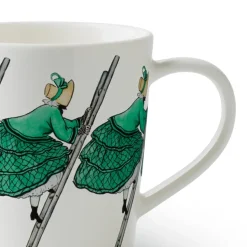 Aunt Green mug with handle, 40 cl