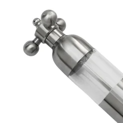 Axia salt- and pepper mill set, Brushed steel
