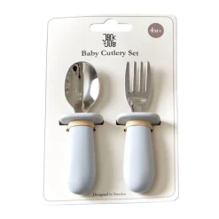 Baby cutlery set 2 pieces, Glacier grey