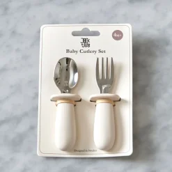 Baby cutlery set 2 pieces, Cream