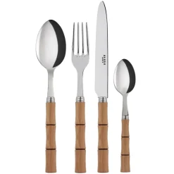 Bambou cutlery 24 pcs, natural wood