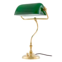 Bankirlamp table lamp, brass-green