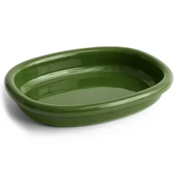 Barro oval serving plate, Green, large 27x36 cm