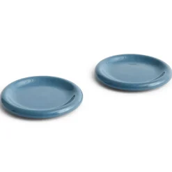 Barro plate, Dark blue, Ø18 cm 2-pack