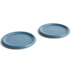 Barro plate, Dark blue, Ø24 cm 2-pack
