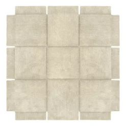 Basket Rug Beige, 180x180 cm