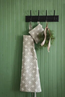 Basket XL apron, Natural taupe