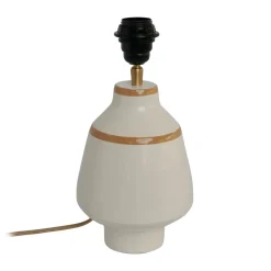 Becky lamp base Ø15x30 cm, White-mustard