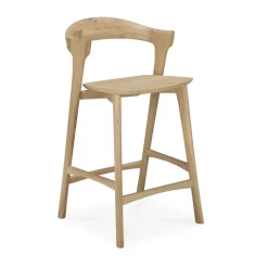 Beech bar stool, Lacquered oak, 65 cm
