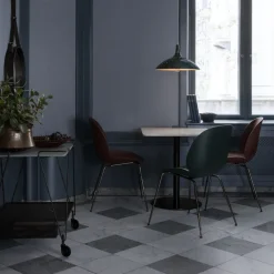 Beetle chair, Alabaster white-brass legs