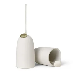 Bell clock Christmas decoration Ø4 cm 2-pack , Off-white