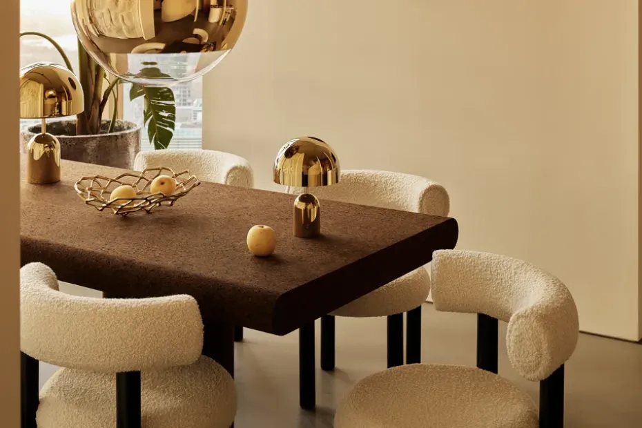 Bell Portable table lamp, Gold