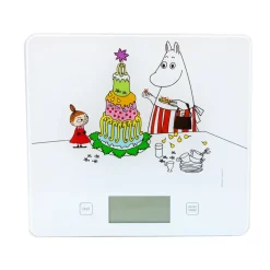 Bengt Oak kitchen scale with Moomin motif, White