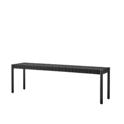 Betty TK5 bench, Black. black flätad linnebandsseat