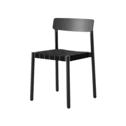 Betty TK1 Chair, Black, black braided linen band seat