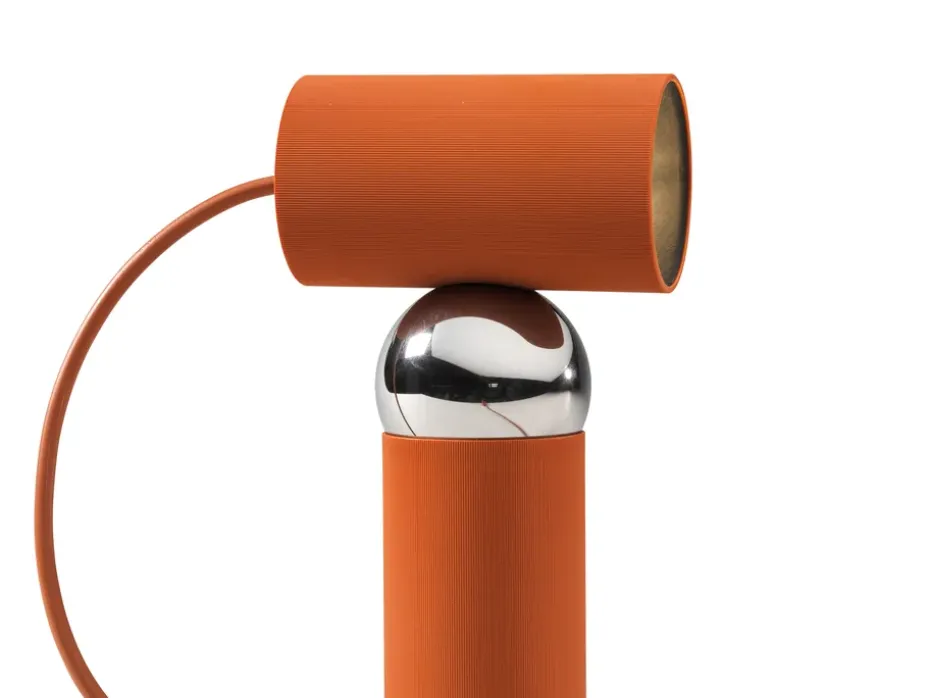 Bilboquet table lamp, Tomato