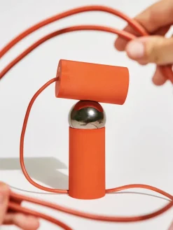 Bilboquet table lamp, Tomato