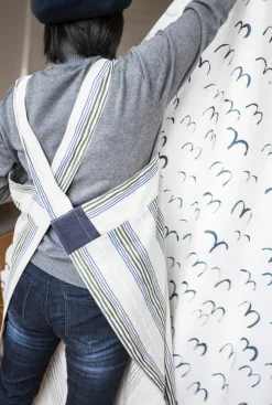 Bird fabric, White-blue