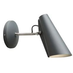 Birdy wall lamp short, Matte grey