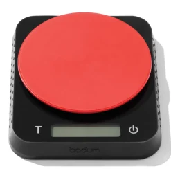 Bistro kitchen scale 13x15.7 cm, Black-red