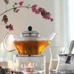 Bistro tea warmer, chrome