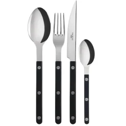 Bistrot cutlery shiny 24 pcs, black