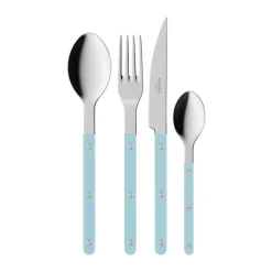 Bistrot solid cutlery set 4 pieces, Pastel blue