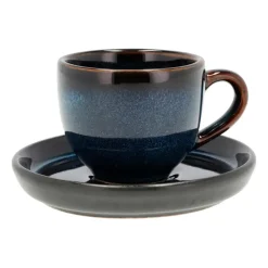 Bitz espresso cup with saucer 7 cl, Dark blue-black