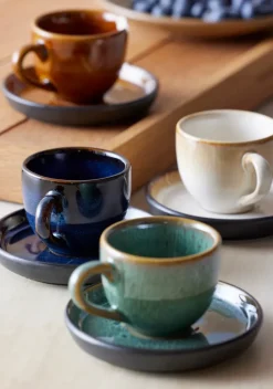 Bitz espresso cup with saucer 7 cl, Dark blue-black