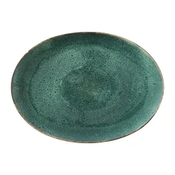 Bitz oval serving dish 45x34 cm, Black-green