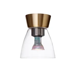 Bizzo ceiling lamp clear glass Ø16.5 cm, brass