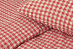Bæk&Bølge bed set 220x220 cm, Red-yellow