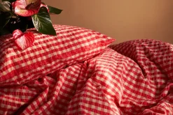 Bæk&Bølge bed set 220x220 cm, Red-yellow