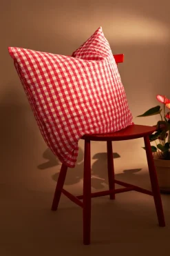 Bæk&Bølge bed set 220x220 cm, Red-yellow