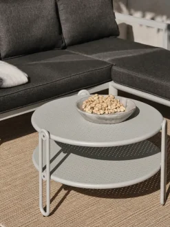 Blixt coffee table, Light grey Ø85 cm