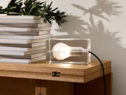 Block Lamp, black cord