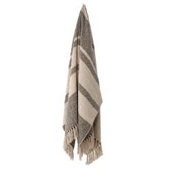 Bloomingville throw stripy 130x160 cm, green