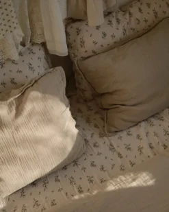 Bluebell Muslin fitted sheet, 160x200x30 cm