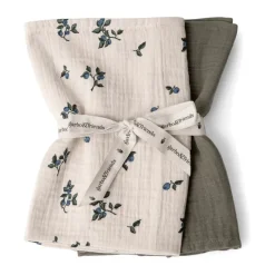 Blueberry Muslin small blanket 2 pieces, 60x60 cm