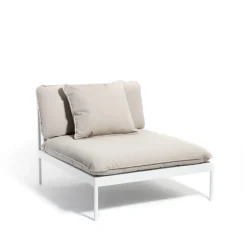 Bönan modular sofa, Sunbrella Ashe light grey, 1-seat, l. grey aluminium frame