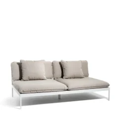 Bönan modular sofa, Sunbrella Ashe light grey, 2-seat, l. grey aluminium frame