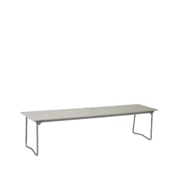 Bänk 9 bench, Oak white lacquer-170 cm-hot-dip galvanized stand
