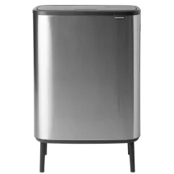Bo touch bin high 60 L, Matte brushed steel