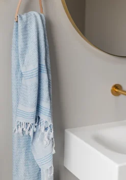 Bodrum bath towel, Light blue