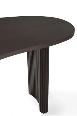 Boomerang desk, Dark brown stained mahogany,160x83x76 cm