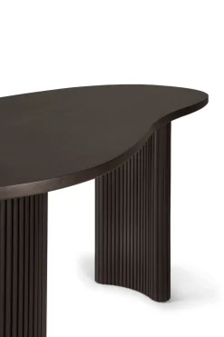 Boomerang desk, Dark brown stained mahogany,160x83x76 cm
